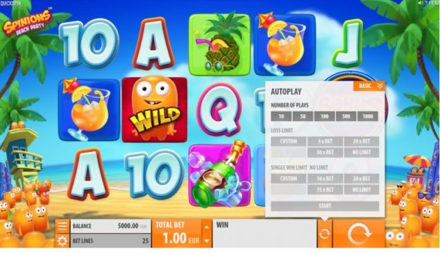 Auto play feature in pokies