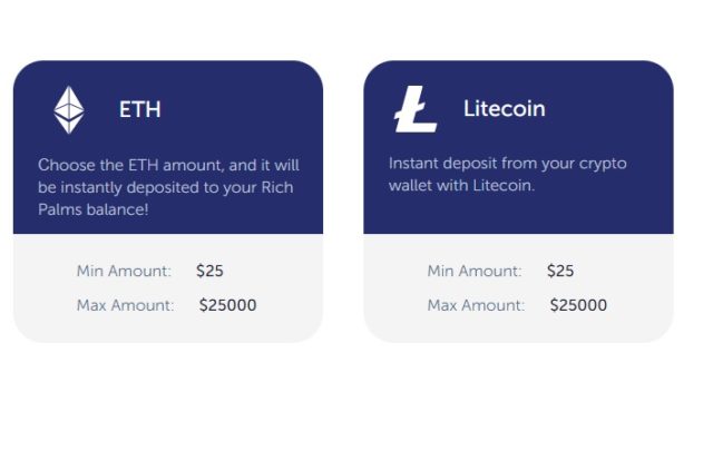 Deposit with ETH and Litecoin