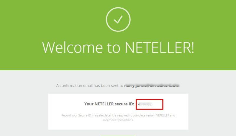 Neteller account secure ID
