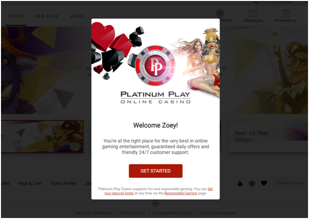Platinum Play online casino get started