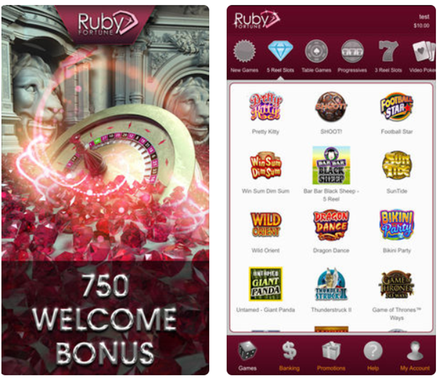 Ruby Fortune Casino Apps