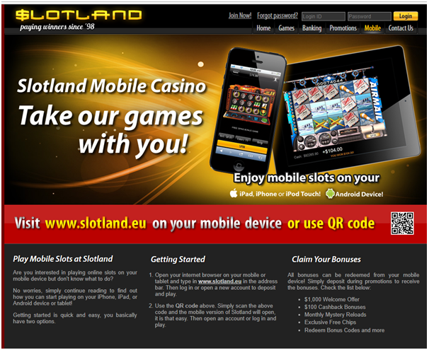 Slotland mobile