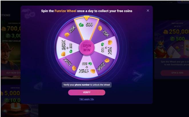Spin the wheel and get free coins