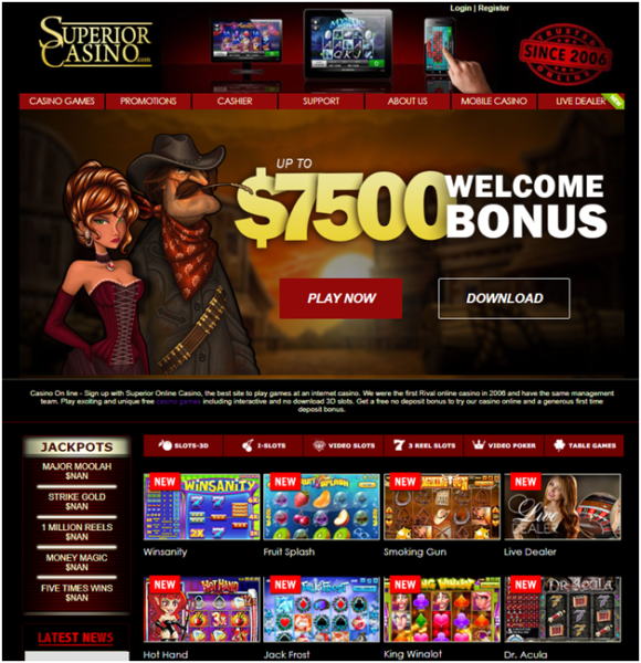 Superior casino $7500 bonus